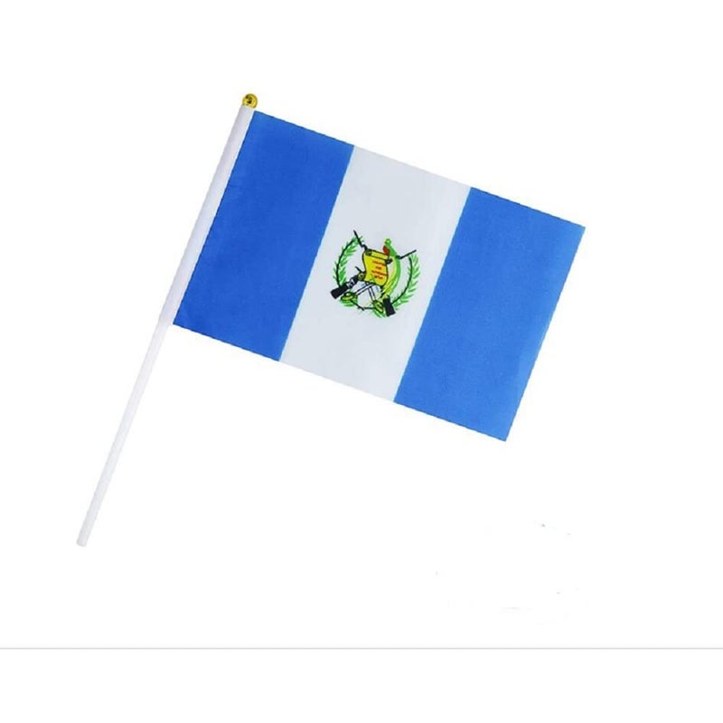 mflagperft Guatemala Flag Guatemalan Flag  Small Mini Handheld Guatemala Flags on Stick  Ideal for Party Parades Sports Events Patriotic Festival Decorations - Image 2